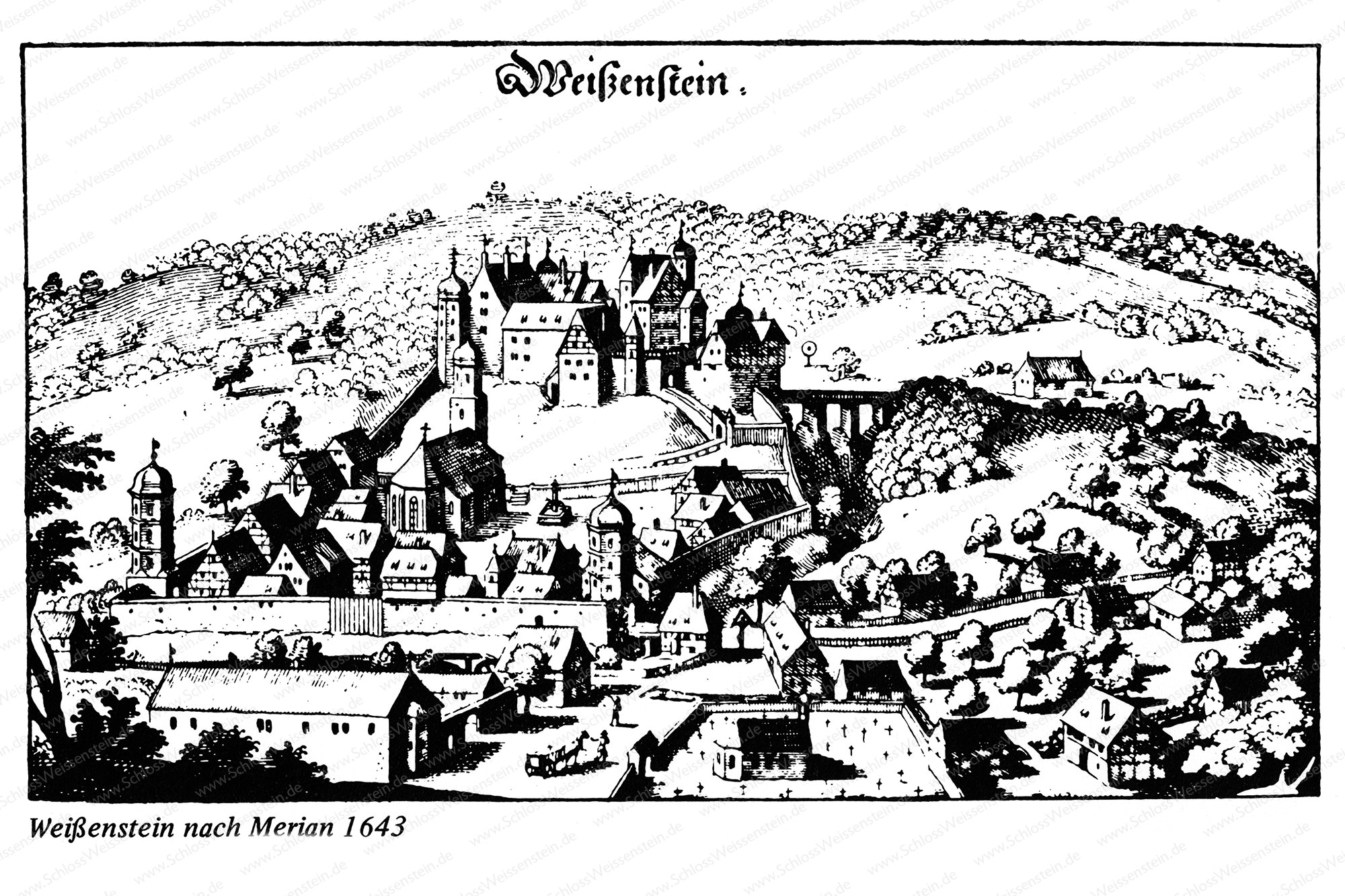 Schloss Weissenstein Merian-Stich von 1643